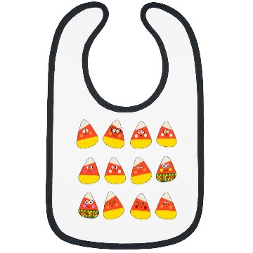 Discover Autism Puzzle Candy Corn Fall Halloween Bibs