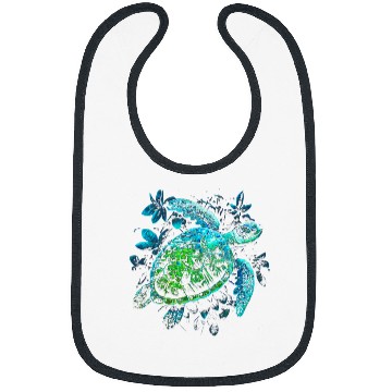 Discover Turtle Pet Tortoise Waterturtle Ocean Natural Environment 7 Bibs