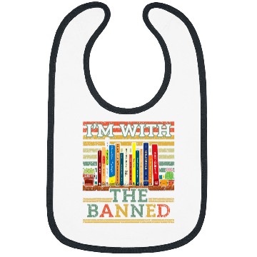Discover Book Fun Im With The Banned Retro Book Lover Reader Read Bibs
