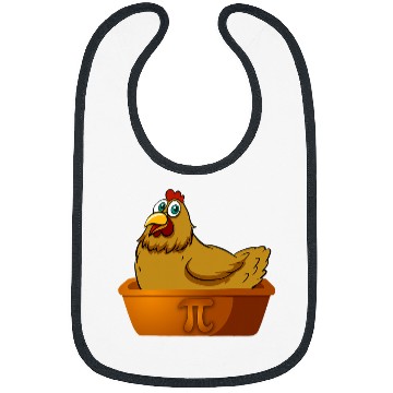 Discover Chicken Pet Pi Day Math Chicken Pot Pie Funny Geek Nerd Math Farmer Pi Bibs