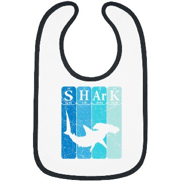 Discover Shark Pet Hammerhead Shark Periodic Table Elements Retro Bibs
