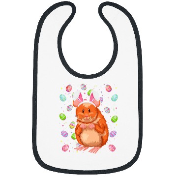 Discover Hamster Pet Bunny Easter Egg Lover Funny Hamster Easter Sunday Bibs