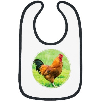 Discover Chicken Pet Rooster on the Grass Bibs