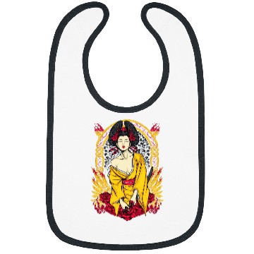Discover vintages Japanese Kawaii Geisha Anime Girl in Kimono 29 Bibs