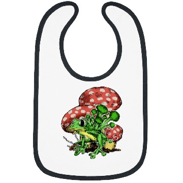 Discover Frog Pet psychedelics Hippie Frog Toad Mushrooms Forest Nature Fungi Bibs