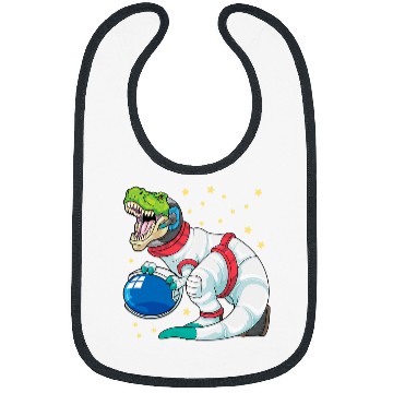 Discover Dinosaur Pet Astronaut Dinosaur T rexs Astro Space Stars Funny Kids 8 Bibs