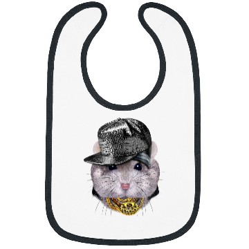 Discover Hamster Pet Grey Dwarf Hamster wearing Hip Hop Rapper Cap Bibs