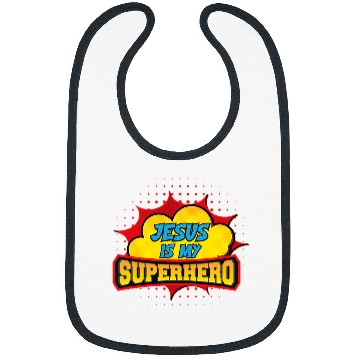 Discover Book Fun Jesus is My Superhero Fun Comic Book Style Faith Bibs