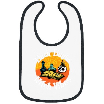 Discover Book Fun Thick Thighs Witch Vibes Spell Book and Potions Bibs