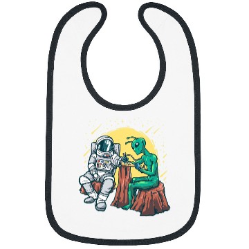 Discover Aliens UFO Inking Astronaut Ink Funny Tattoo Artist Bibs