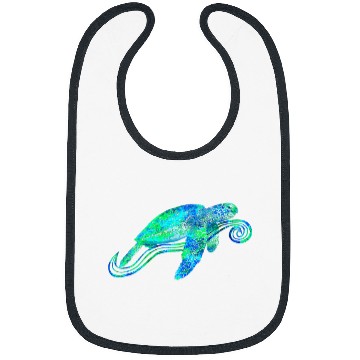 Discover Turtle Pet Green Sea Turtle Animal Art Bibs