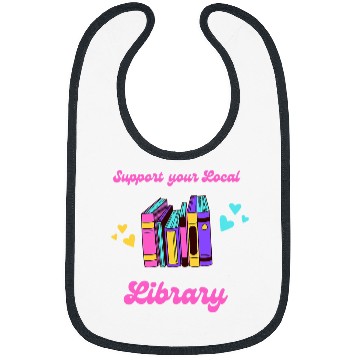 Discover Book Fun Support Your Local Library Reading Librarian English Teacher Bibs