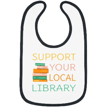 Discover Book Fun Support Your Local Library Book Reader Bookworm Librarian 2 Bibs