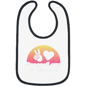Discover Book Fun Peace Love and Comics Comic Bibs