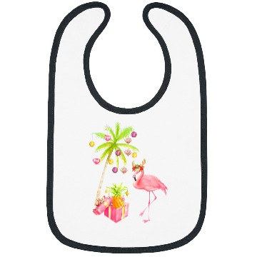 Discover Flamingo Pet pineapples Mele Kalikimaka Funny314 Bibs