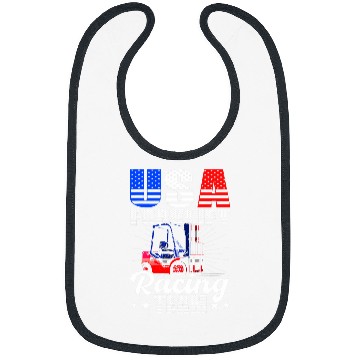 Discover Forklift Fun USA Forklift Operator Racing Team Warehouse Worker Bibs