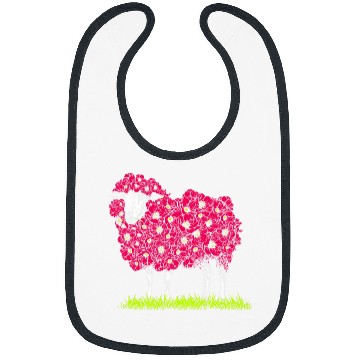 Discover Sheep Pet with Flower Wool Floral Sheep Lover Bibs