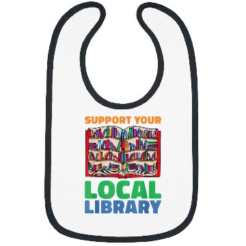 Discover Book Fun Support Your Local Library For Book Lovers Bibs