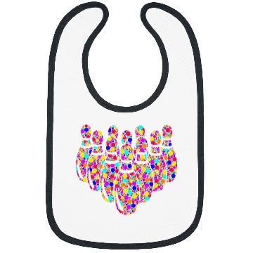 Discover Sport Bowling International Dot Day Colorful Dotted Bowling Pins Bibs