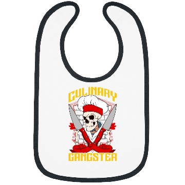 Discover Culinary Gangster Chef Skull knifes Cooking Pro Bibs