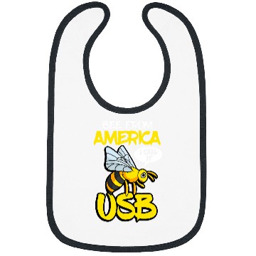 Discover Technology Beekeeper Bee from America USB Computer Science Bibs