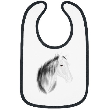 Discover Horse Pet Black Stallion Bibs