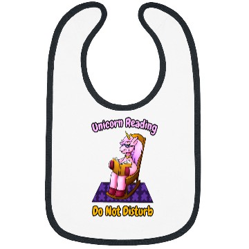 Discover Unicorn Pet Reading Do Not Disturb 2 Bibs