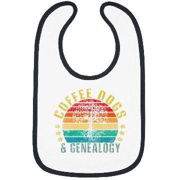 Discover Coffee Fun Dogs Genealogy Funny Retro Bibs