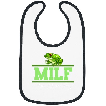Discover Frog Pet MILF Man I Love Frogs Easily Distracted By Frogs Frog Lover Bibs