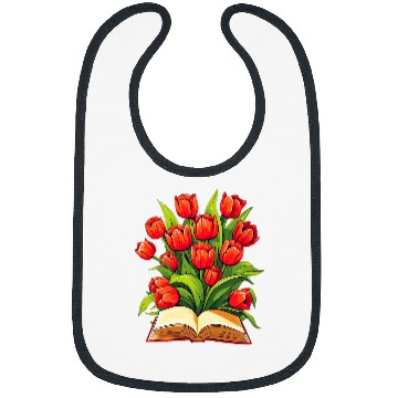 Discover Book Fun Tulips Flowers Book Floral Bibs
