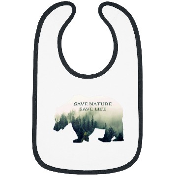 Discover Bear Pet Bear Forest Animal Nature Environment Wilderness Earth Day 2 Bibs