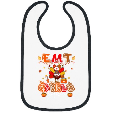 Discover nurses Job EMT Gobble Squad Thanksgiving Plaid Turkey nurses Bibs