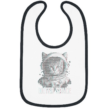 Discover Astronaut Job cat synthwave outer space cat lover cosmic cat Bibs