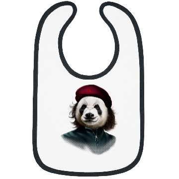 Discover Panda Pet Giant Panda Impersonated Che Guevara Bibs