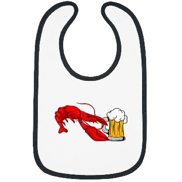 Discover Beer Fun Lobster Beer Drinking Seafood Lover Bibs