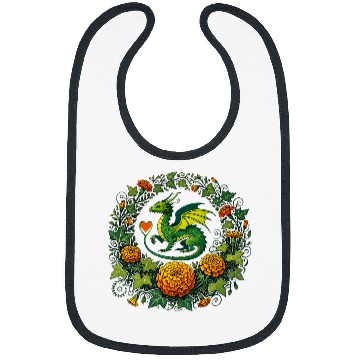 Discover Dragon Pet Marigold Moss Dragon Illustration Bibs