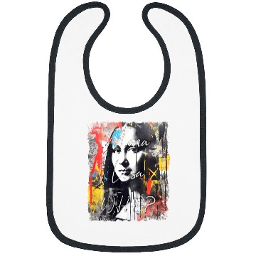 Discover Abstract graffiti art Leonardo da Vinci art Mona Lisa Bibs