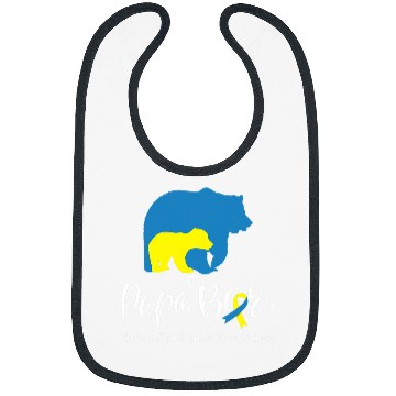 Discover Bear Pet Mens Papa Bear Down Syndromes Awareness for Dad Bibs