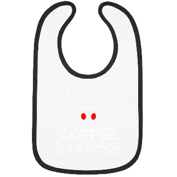 Discover Coffee Fun and Cryptids Cute Mothman Cryptid Cryptozoology Bibs