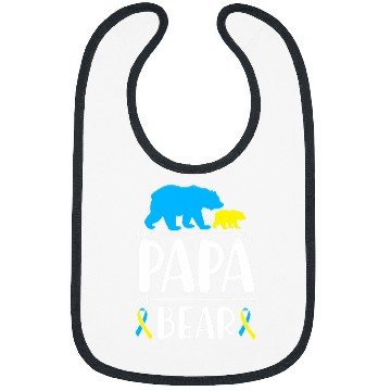 Discover Bear Pet Mens Papa Bear Down Syndromes Awareness Proud Dad Bibs
