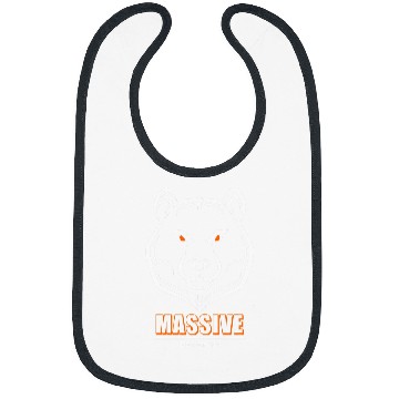 Discover Bear Pet Bear Head Solid Orange Gym Workout Fitness Training Gains Bibs
