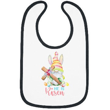 Discover Dy Cute Gnome Christian Easter Day He Is Risen Bibs