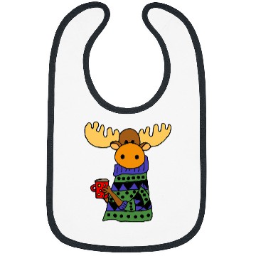 Discover Coffee Fun Smileteesanima Funny Moose Drinking Coffee in Sweater Bibs