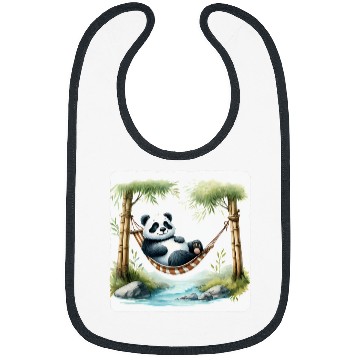 Discover Panda Pet Relaxing In Hammock Between Bamboo Trees Stream Rest Bibs