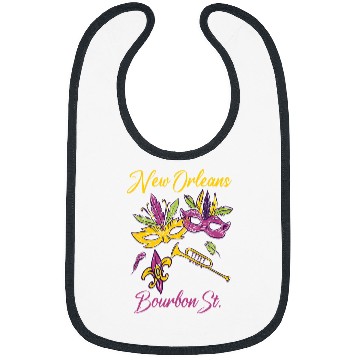 Discover French New Orleans Mardi Gras Souvenir Bourbon Street Bibs