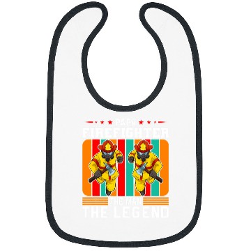 Discover Firefighter Job Papa Firefighter The Man The Legend Firefighter Dad Bibs