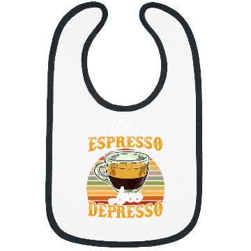 Discover Coffee Fun More Espresso Less Depresso Meme caffeines Lover Coffee Bibs