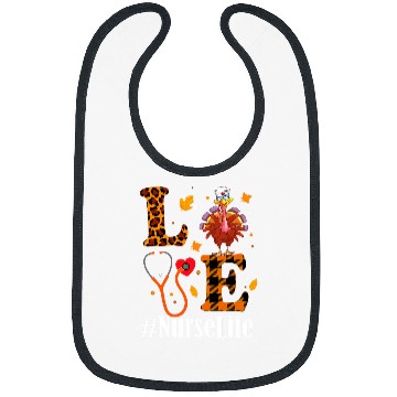 Discover nurses Job Love Turkey Stethoscope nurses Thanksgiving Gobble Squad Bibs