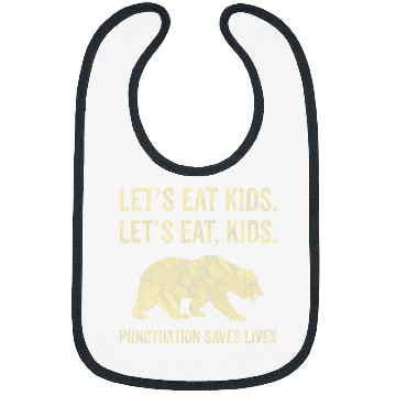 Discover Bear Pet Lets Eat Kids Punctuation Saves Lives Bear 2 Bibs