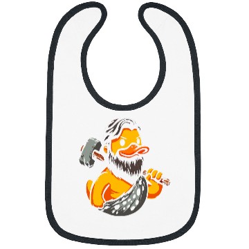 Discover Duck Pet Caveman Duck Cave Duckling Neanderthal Paleontologist Bibs
